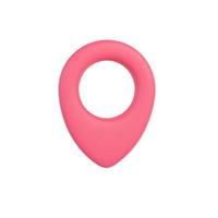 icono de puntero rojo de la colección pin de ubicación para el pin en el mapa para mostrar la ilustración location.3d.