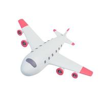 Passenger plane flying in the air. Holiday travel idea.3D Rendering. photo