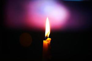 Candle light with bokeh background photo
