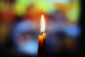 Candle light with bokeh background photo