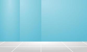 empty blue semi realistic background vector template for product display