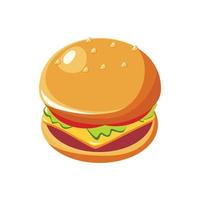 burger flat style vector illustation design