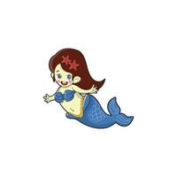 mermaid cute cartoon vector illustration design