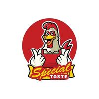 chicken chef cute vector illustration design