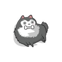 dog cute character vector illustration design