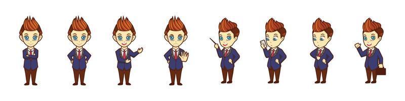 business man cute vector illustration character design