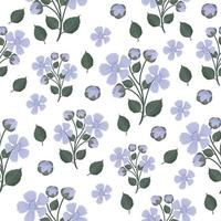 Blackberry flowers pattern, seamless pattern in gentle colors vector