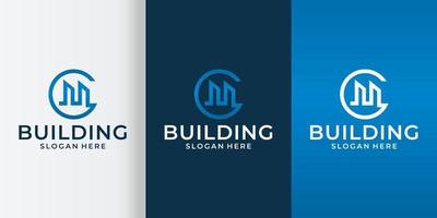 Building logo with initial C and gradient