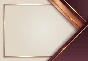 3D modern luxury banner template design brown stripes and golden glitter line light sparking on white background