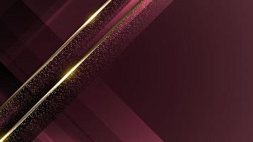 Abstract elegant red stripes golden lines and gold dots particles with luxury background vector