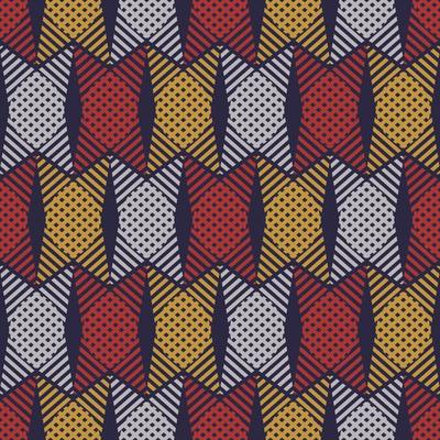 Colorful abstract weaving shape seamless pattern background. Use for fabric, textile, interior decoration elements, wrapping.