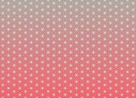 patrón tradicional japonés asanoha con fondo de color degradado rojo moderno. uso para tela, textil, cubierta, envoltura, elementos de decoración. vector