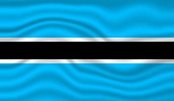 diseño vectorial de la bandera nacional de botswana. Botswana bandera 3d ondeando fondo vector ilustración