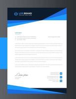 corporate modern business  letterhead design template with blue color. creative modern letter head design template for your project. letterhead, letter head, simple  business letterhead design. vector