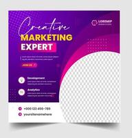 digital marketing post banner, digital marketing social media post banner. business marketing post banner. digital marketing banner. vector