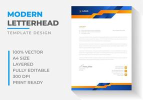 corporate modern business  letterhead design template with blue color. creative modern letter head design template for your project. letterhead, letter head, simple  business letterhead design. vector