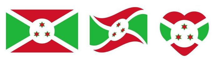 bandera nacional de burundi, ilustración vectorial. vector