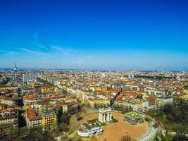 HDR Milan aerial view photo