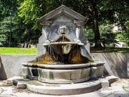 HDR Fontana dei mascheroni in Turin photo