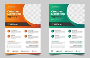 Corporate business flyer template design. digital marketing agency flyer, business marketing flyer. grow your business digital marketing new flyer. digital marketing flyer vector