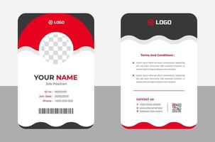 Premium Vector  Modern corporate id card with gradient background black  dark red elegant personal business company