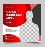 digital marketing post banner, digital marketing social media post banner. business marketing post banner. digital marketing banner. vector