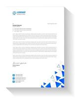 corporate modern business  letterhead design template with blue color. creative modern letter head design template for your project. letterhead, letter head, simple  business letterhead design. vector