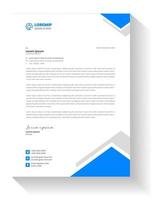 corporate modern business  letterhead design template with blue color. creative modern letter head design template for your project. letterhead, letter head, simple  business letterhead design. vector