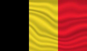 Belgium National Flag vector design. Belgium flag 3D waving background vector illustration