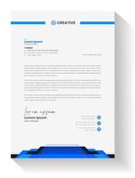 corporate modern business  letterhead design template with blue color. creative modern letter head design template for your project. letterhead, letter head, simple  business letterhead design. vector