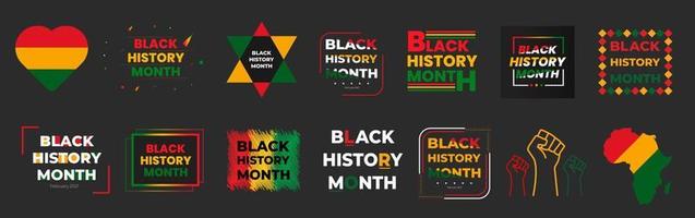 black history month 2022. Vector African American History Designs set with text, map for poster, print, card, banner, background. black history month vector set. black history month text design