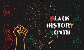 black history month background. African American History or Black History Month. Celebrated annually in February in the USA and Canada. black history month 2022 vector