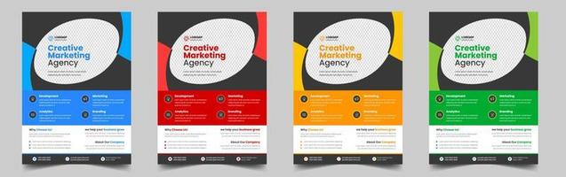 Corporate business flyer template design. digital marketing agency flyer, business marketing flyer. grow your business digital marketing new flyer. digital marketing flyer vector