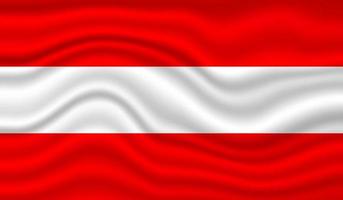 Austria National Flag vector design. Austria flag 3D waving background vector illustration