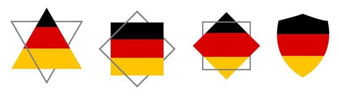 Ilustración de vector de diseño de bandera de Alemania.