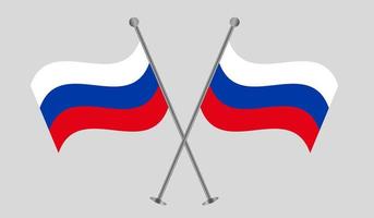 diseño de la bandera de rusia. conjunto de diseño de vector de bandera nacional de rusia. Ilustración de vector de bandera de rusia