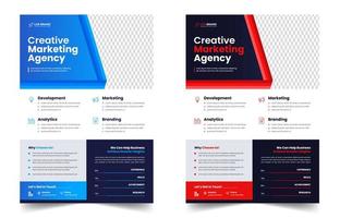 Corporate business flyer template design. digital marketing agency flyer, business marketing flyer. grow your business digital marketing new flyer. digital marketing flyer vector