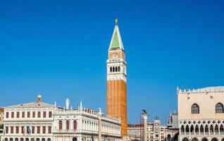 HDR St Mark square seen fron St Mark basin in Venice photo