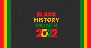 black history month background. African American History or Black History Month. Celebrated annually in February in the USA and Canada. black history month 2022 vector