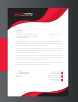corporate modern business  letterhead design template with Red color. creative modern letter head design template for your project. letterhead, letter head, simple  business letterhead design. vector