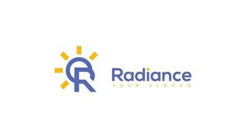 Radiance logo design template vector