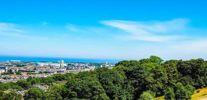 HDR Aerial view of Edinburgh from Calton Hill photo