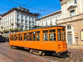 HDR Vintage tram, Milan photo