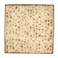 matzah unleavened bread baked food isolated over white photo