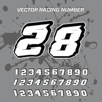 número de carreras gráfico vectorial 28 vector