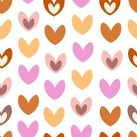 Seamless pattern of hearts vector