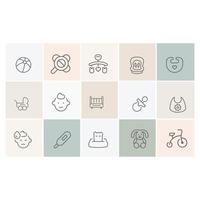 baby icons vector design