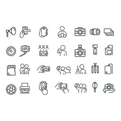 photography icons vector design