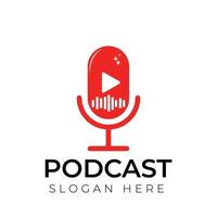 podcast logo vector design