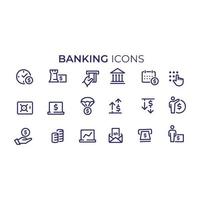 diseño de vectores de iconos bancarios